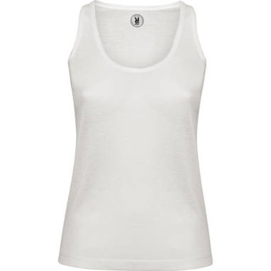 Женская футболка с двухслойной отделкой ворота, цвет белый  размер M - CA71310201- Фото №1