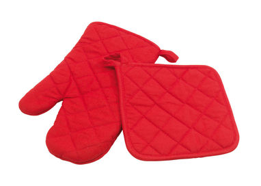 Комплект рукавиц для печи SECURE, цвет красный - 56-0306019- Фото №1