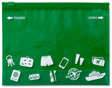 Косметичка на вакуумній застібці Dusky, колір зелений - AP741862-07- Фото №1