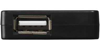 Хаб USB Brick, цвет сплошной черный - 13425000- Фото №5