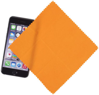 Ткань из микроволокна для чистки поверхностей с чехлом, цвет оранжевый - 13424303- Фото №1