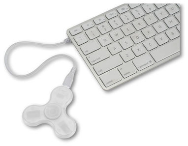 Динамик-спиннер Spin-It Widget Bluetooth, цвет белый - 13426701- Фото №7