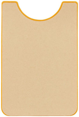 Силиконовый картхолдер для телефона с отверстием для пальца, цвет оранжевый - 13427005- Фото №4