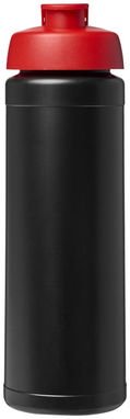 Бутылка спортивная Baseline Plus , цвет сплошной черный, красный - 21007014- Фото №3