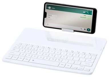 Клавиатура с Bluetooth Roktum, цвет белый - AP721104-01- Фото №8