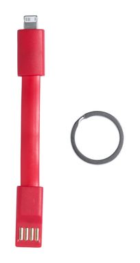 Брелок-зарядный кабель USB Holnier, цвет красный - AP781847-05- Фото №2