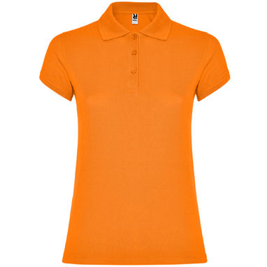 STAR WOMAN Женская футболка-поло с коротким рукавом, цвет оранжевый  размер S - PO66340131- Фото №1