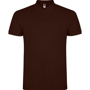 STAR Мужская футболка-поло с коротким рукавом, цвет шоколадный  размер S - PO66380187- Фото №1
