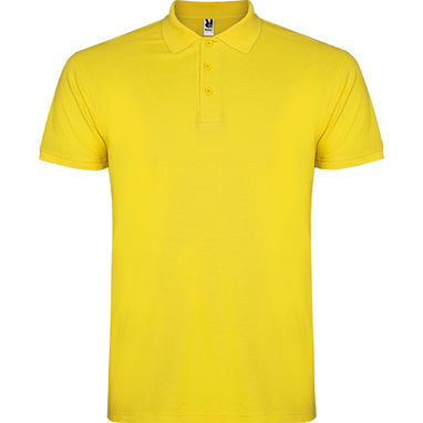 STAR Мужская футболка-поло с коротким рукавом, цвет желтый  размер L - PO66380303- Фото №1