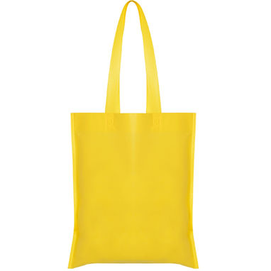 Сумка из нетканного материала без ластовицы с длинной ручкой под цвет сумки, цвет желтый - BO7506M1403- Фото №1