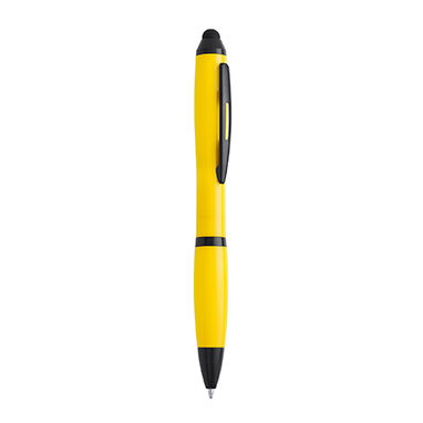 Ручка с поворотным механизмом в корпусе из ABS с сенсором, цвет желтый - HW8007S103- Фото №1