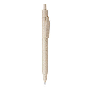 Ручка шариковая с нажимным механизмом в корпусе из пшеничной клетчатки и ABS, цвет бежевый - HW8027S129- Фото №1