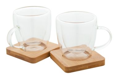 Набор стеклянных чашек для эспрессо Mocaboo, цвет прозрачный - AP812427- Фото №1