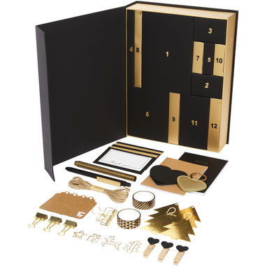 Коробка подарочная Felice, цвет сплошной черный, золотой - 10777790- Фото №1