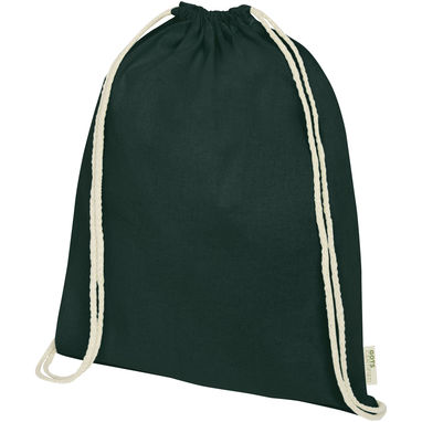 Orissa, рюкзак со шнурком из органического хлопка плотностью 140 г/м², соответствующего требованиям стандарта, цвет темно-зеленый - 12061264- Фото №1