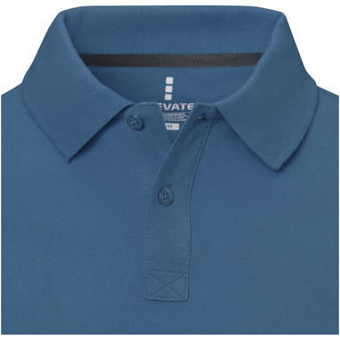 Calgary мужская футболка-поло с коротким рукавом, цвет tech blue  размер 3XL - 38080526- Фото №4
