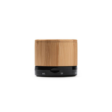 Беспроводная Bluetooth-колонка с основной структурой из натурального бамбука, цвет черный - BS3306S102- Фото №1