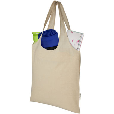 Модная эко-сумка Pheebs объемом 7 л из переработанного хлопка плотностью 150 г/м², цвет heather natural - 12064106- Фото №4