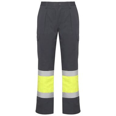 Зимние брюки повышенной видимости с несколькими карманами, цвет свинцовый, флуоресцентный желтый  размер 38 - HV93015523221- Фото №1