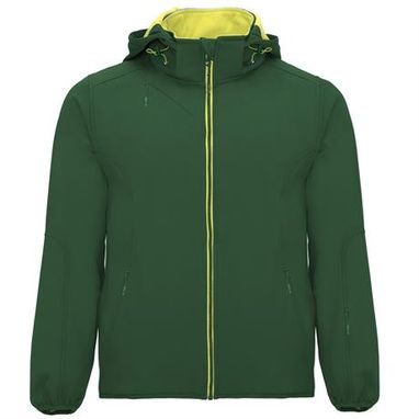 Двухслойная спортивная куртка SoftShell, цвет бутылочный зеленый  размер XS - SS64280056- Фото №1