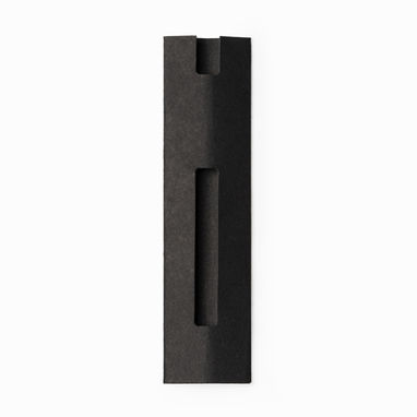 Картонний конверт з віконцем для ручок, колір чорний - BL7995S102- Фото №1