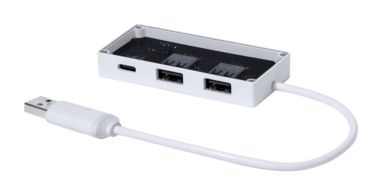 Прозрачный USB-хаб Hevan, цвет белый - AP733375-01- Фото №2