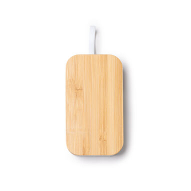 USB-порт с подставкой из бамбука, цвет бежевый - CR1050S129- Фото №1