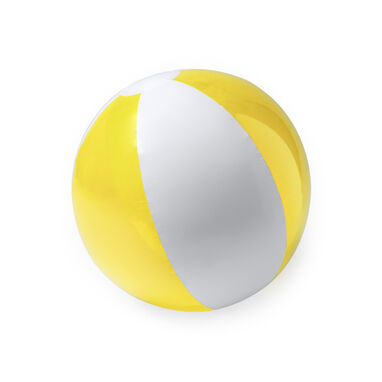 Пляжный мяч из ПВХ полупрозрачного и однотонного цвета, цвет желтый - FB1474S203- Фото №1