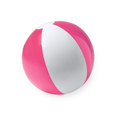 Пляжный мяч из ПВХ полупрозрачного и однотонного цвета, цвет фуксия - FB1474S240- Фото №1