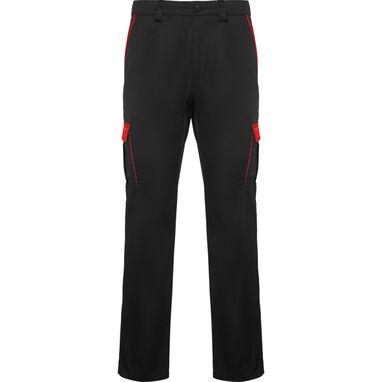 Удлиненные брюки в двухцветной комбинации, цвет черный, красный - PA8408570260P1- Фото №1