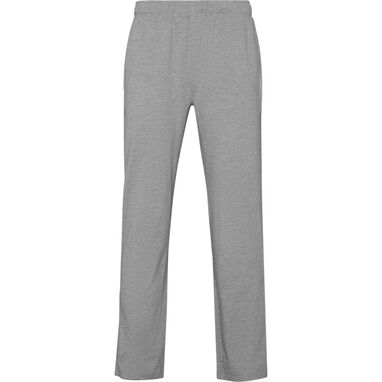Мужские хлопковые брюки однотонной вязки, цвет серый - PA84190158- Фото №1