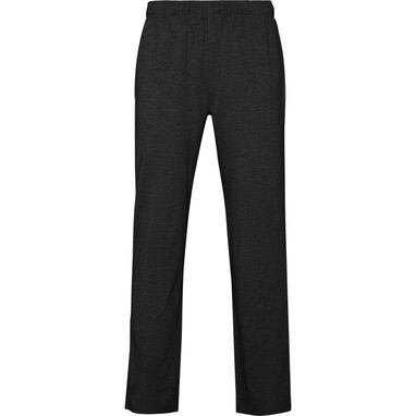 Мужские хлопковые брюки однотонной вязки, цвет черный - PA84190202- Фото №1