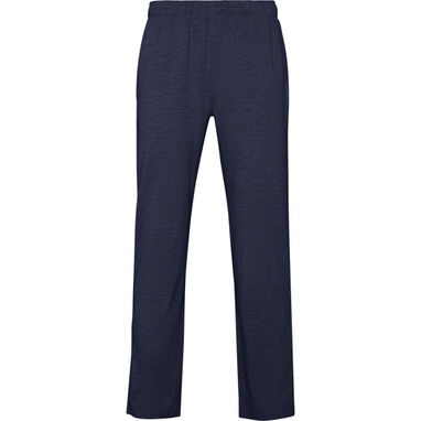 Мужские хлопковые брюки однотонной вязки, цвет синий - PA84190255- Фото №1