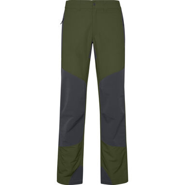 Трекинговые брюки унисекс, комбинированные из двух тканей., цвет зеленый - PA9110031546- Фото №1