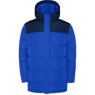Утеплена куртка з фіксованим капюшоном, колір синій - PK5075010555- Фото №1
