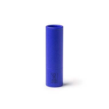 Бальзам для губ в футляре из переработанного картона, цвет синий - SB1486S105- Фото №1