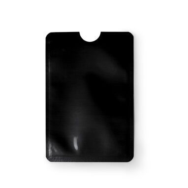 Чехол RFID для карты с алюминиевой отделкой, цвет черный - TT1374S102- Фото №1