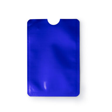 Чехол RFID для карты с алюминиевой отделкой, цвет синий - TT1374S105- Фото №1