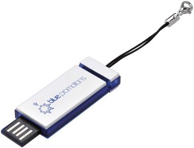 Накопитель USB Slide 64GB, цвет серебристо-синий - 12331400- Фото №3