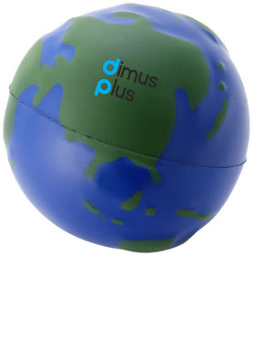 Антистрес в формі глобуса, колір синій, зелений - 10210100- Фото №2