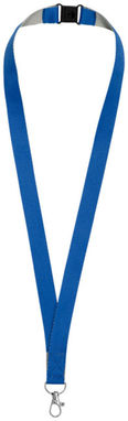 Двухцветный шнурок Aru с застежкой на липучке, цвет ярко-синий - 10220801- Фото №1