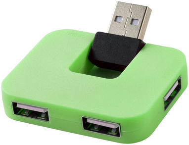 Хаб USB Gaia , колір зелений - 12359803- Фото №1