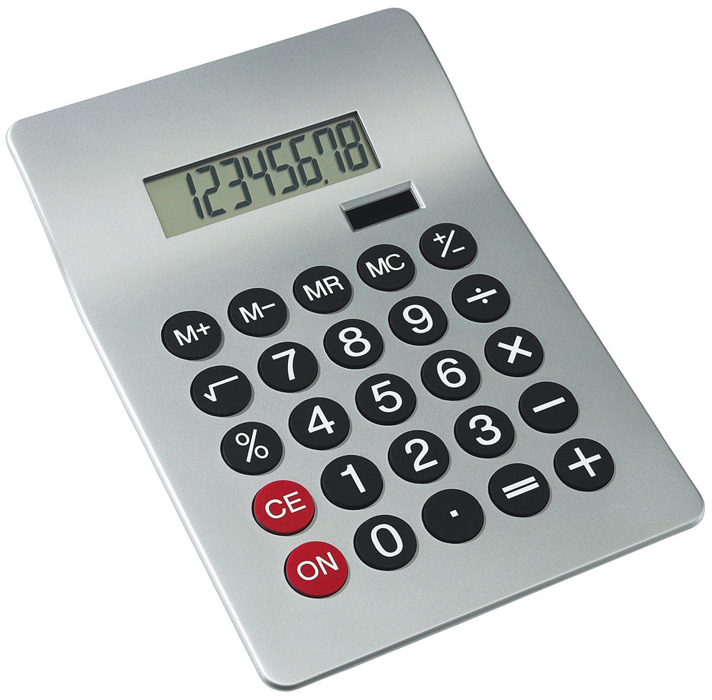 Калькулятор GLOSSY, цвет серебристый