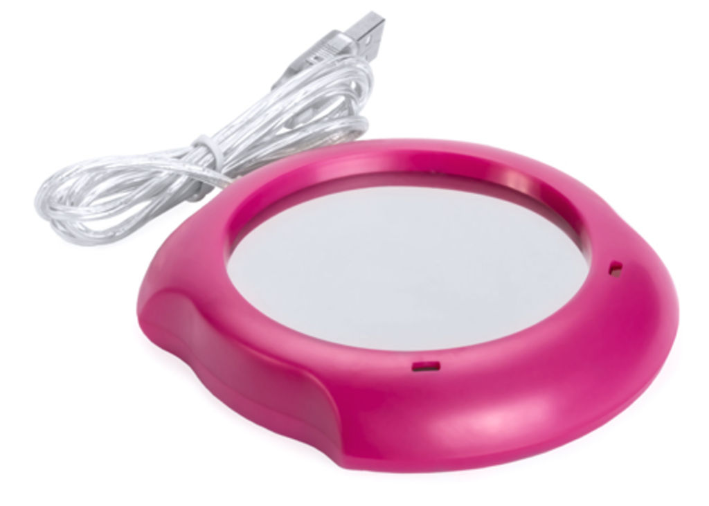 Нагреватель чашки Tull с USB, цвет розовый