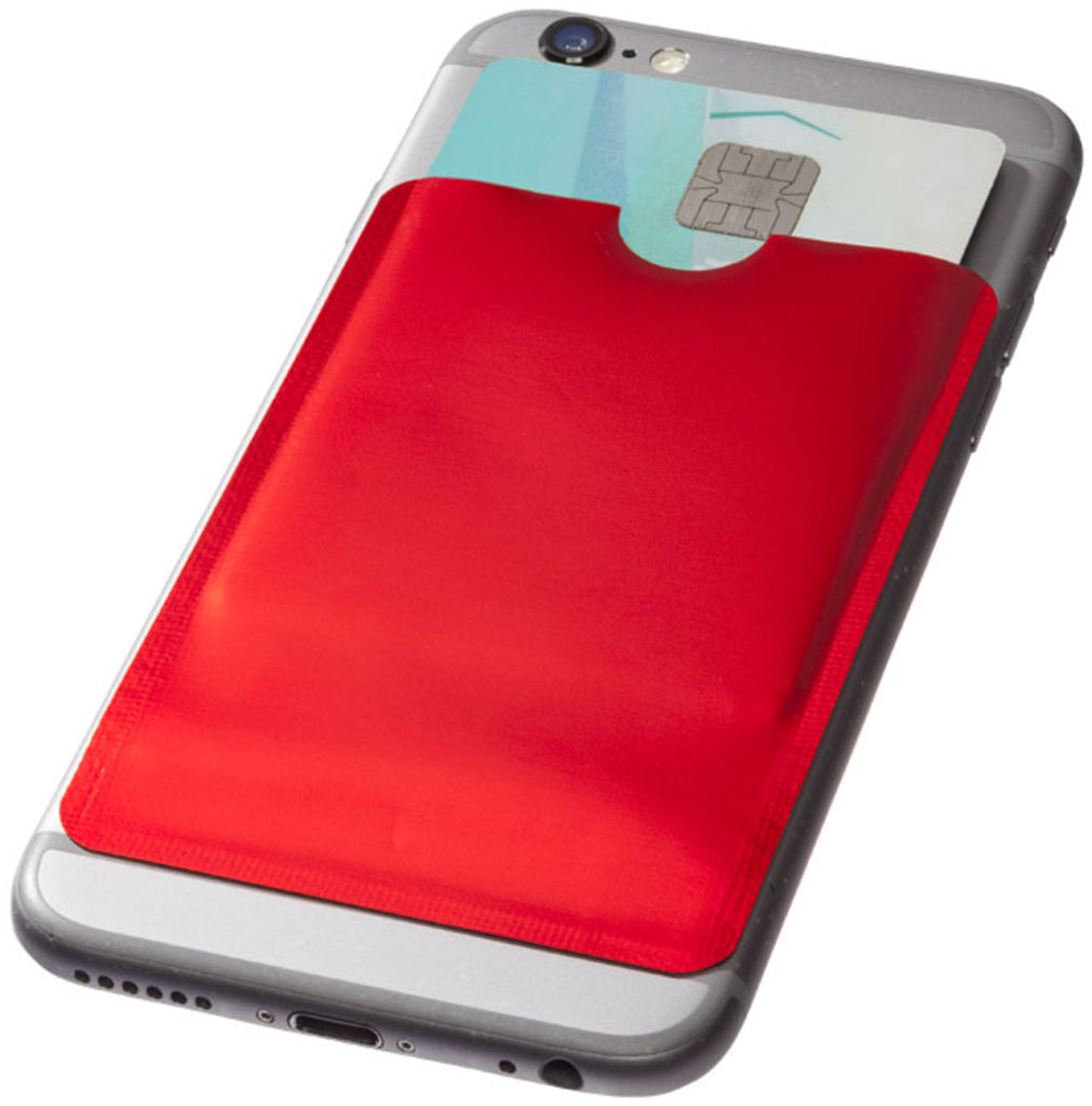 Бумажник для карт с RFID-чипом для смартфона, цвет красный