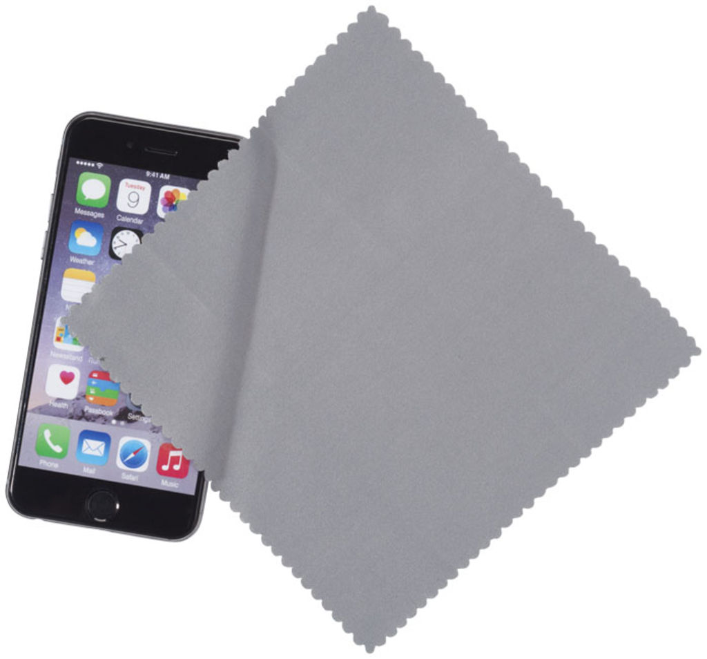 Тканина з мікроволокна для чищення поверхонь з чохлом, колір сірий