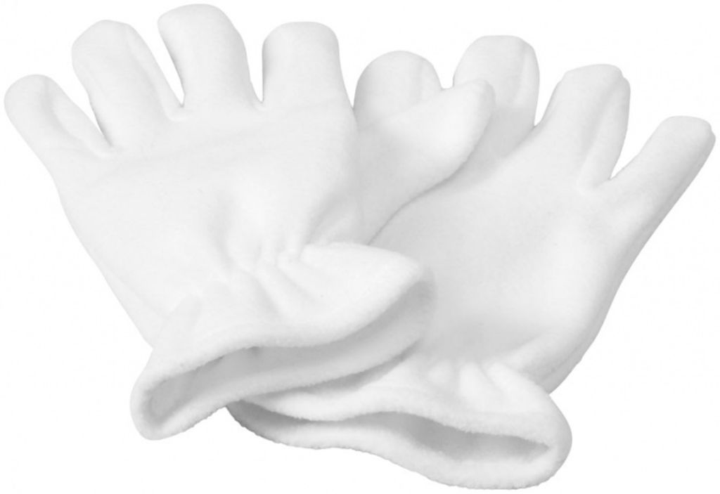 Флисовые перчатки, цвет белый