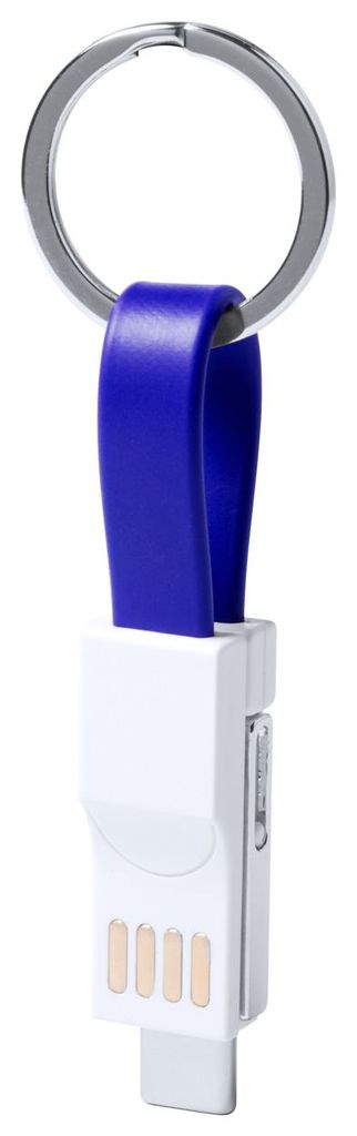 Брелок-зарядный кабель USB Hedul, цвет синий