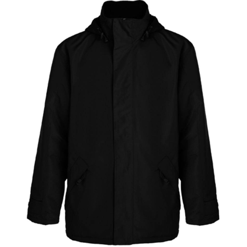 EUROPA Куртка с высоким воротником и молнией того же цвета, цвет черный  размер 2XL