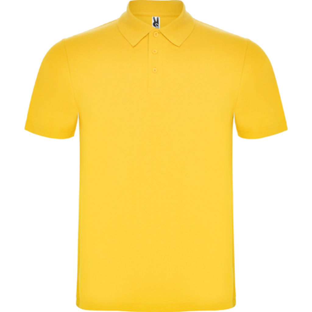 AUSTRAL Футболка-поло на трех пуговицах, цвет желтый  размер S